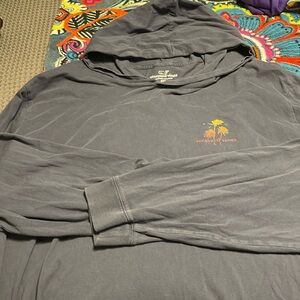 Vineyard Vines- 100% Cotton Hoodie LS T-shirt- XL soft palm trees